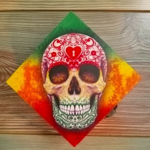 Heart Skull Mini Wooden Storage Box